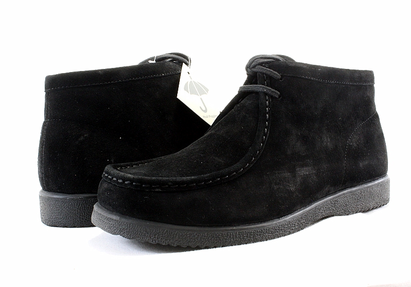 ...  Hush Puppies Men's Bridgeport Boots Black Suede Shoes 531268857
