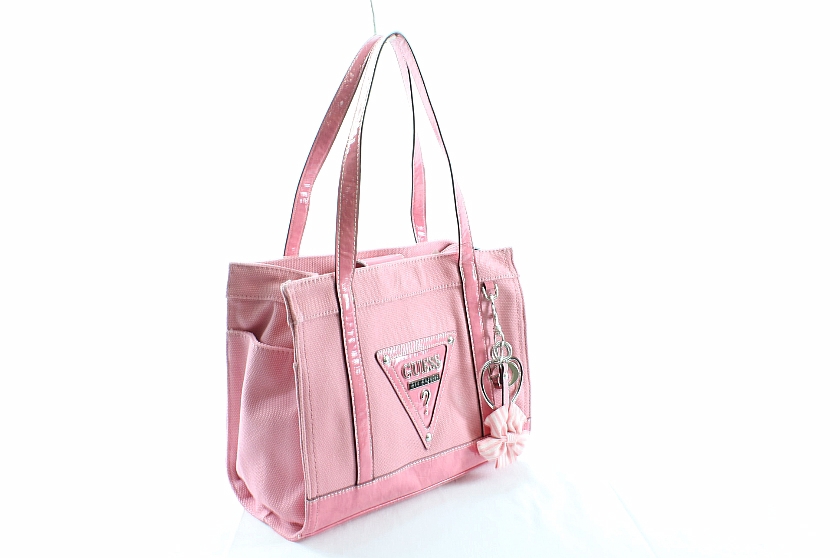 Guess Sussex Handbag Ladies Small Carryall Pink Purse Canvas