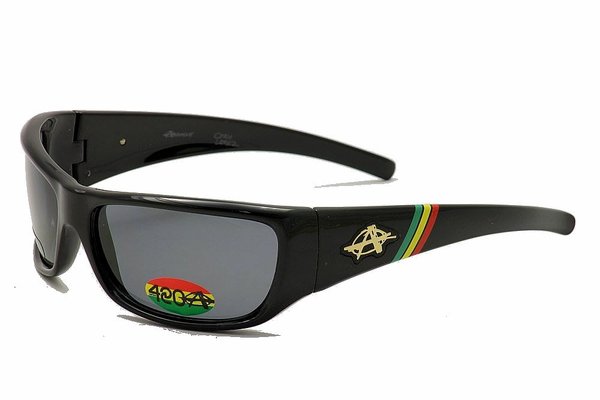  Anarchy Rally Rectangle Wrap Sunglasses 