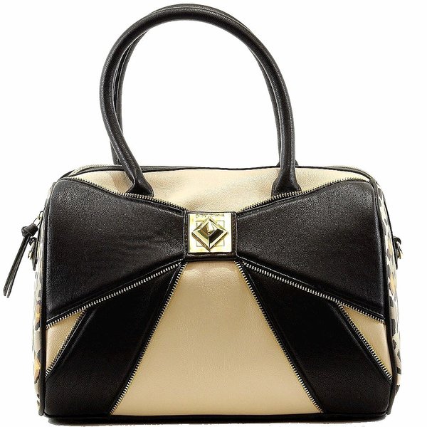  Betsey Johnson Women's Bow Zip Satchel Handbag 