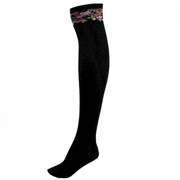  Betsey Johnson Women's Pretty Studly Over The Knees Socks 