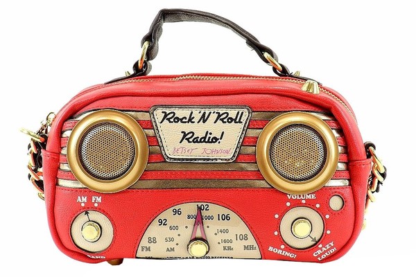  Betsey Johnson Women's Tune In Radio Crossbody Handbag 