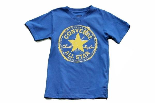  Converse Youth Boy's Sketch All Star Chuck Taylor Logo V-Neck T-Shirt 