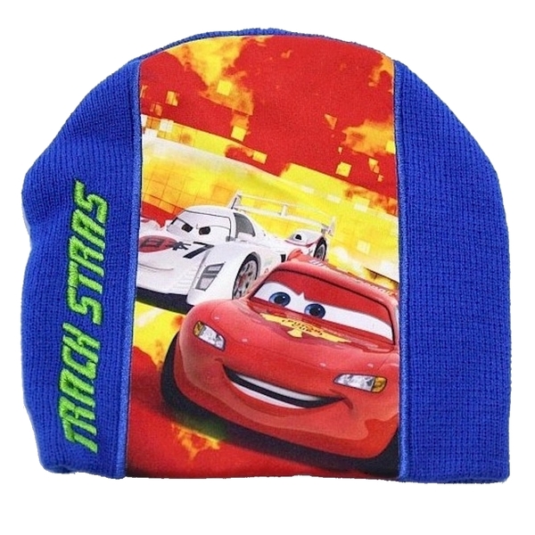  Disney Pixar's Cars 2 Boy's Track Stars Beanie Hat & Gloves Set Sz 4-7 