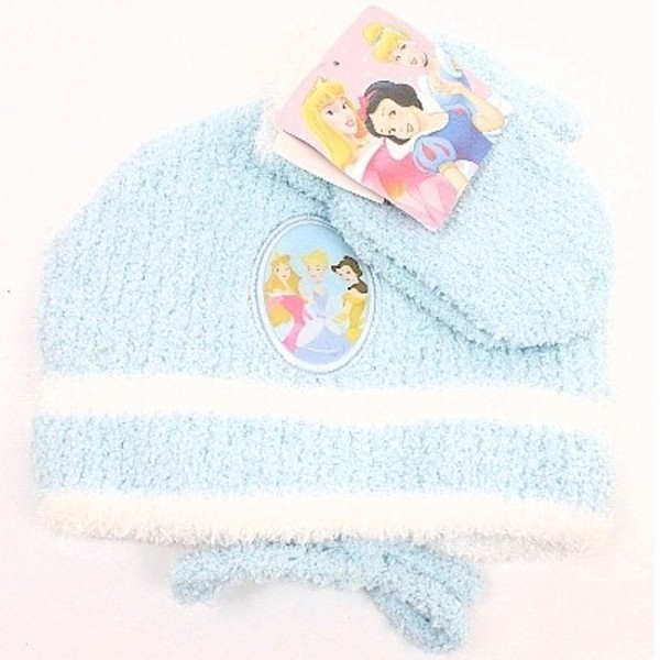  Disney Princess Toddler Girls Winter Hat & Mittens Set Sz. 2-4 