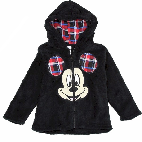  Disney Toddler Boy's Mickey Mouse Velboa Hoodie 