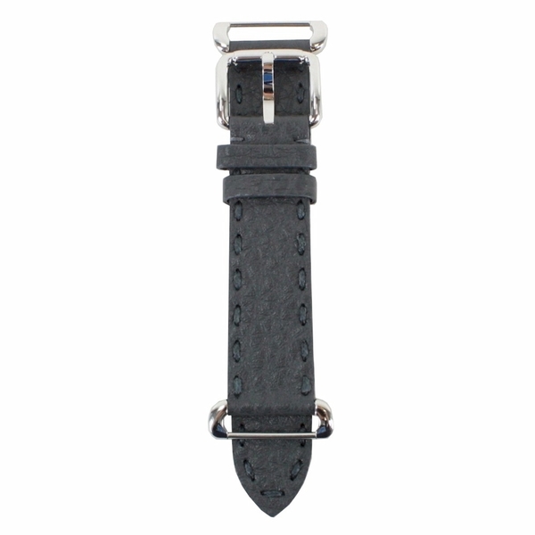  Fendi Selleria Genuine Leather Strap Watch Band Stainless Steel 18mm 