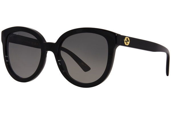  Gucci GG1315S 002 Sunglasses Women's Black/Grey Gradient Butterfly Shape 54mm 