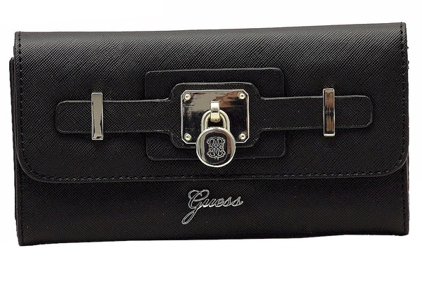  Guess Women's Greyson Slim Clutch Tri-Fold Wallet 