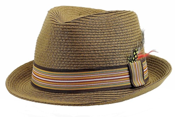  Henschel Men's 6270 Gentleman Braid Straw Fedora Hat 