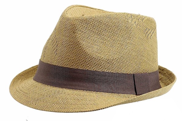  Henschel Men's Woven Toyo Straw Stingy Brim Fedora Hat 