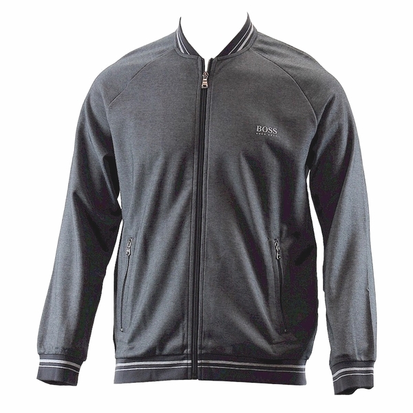  Hugo Boss Men's College Jacket Full Zip Long Sleeve Track Jacket 