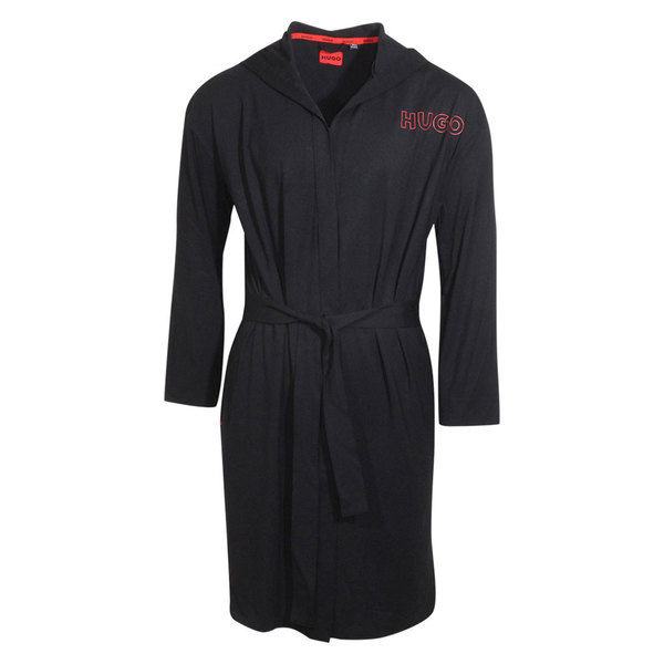  Hugo Boss Men's Unite-Nightgown Robe Hooded Logo Dressing Gown 