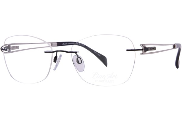  Line Art Vivace XL2174 Titanium Eyeglasses Women's Rimless Oval Shape 