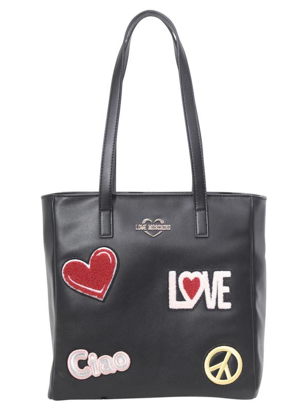  Love Moschino Women's Ciao Patch Tote Handbag 