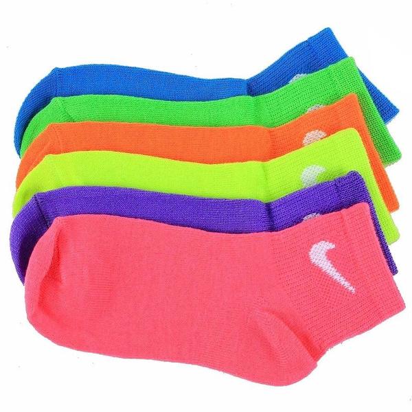  Nike Little Girl's 6-Pair Quarter Performance Sport Socks 