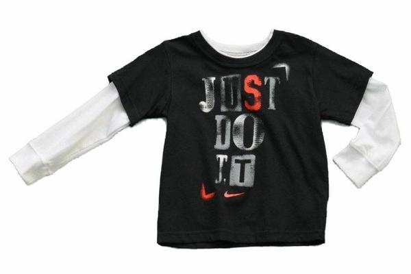  Nike Toddler Boy's Spray Paint Just Do It Long Sleeve Shirt 