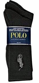 Polo Ralph Lauren Men's 3-Pack Technical Sport Socks Sz: 10-13 Fits Shoe 6-12.5 