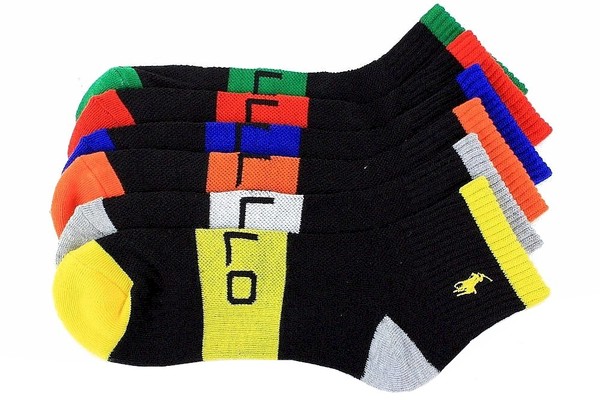  Polo Ralph Lauren Men's 6-Pack Classic Sport Arch Socks 