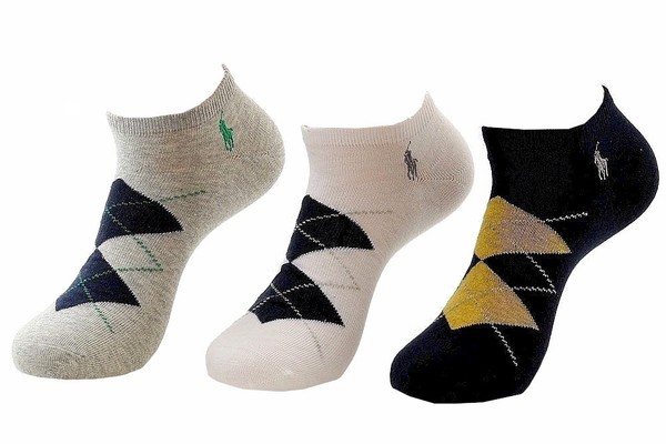  Polo Ralph Lauren Men's Argyle 3-Pk Socks Sz: 10-13 Fits Shoe 6-12.5 