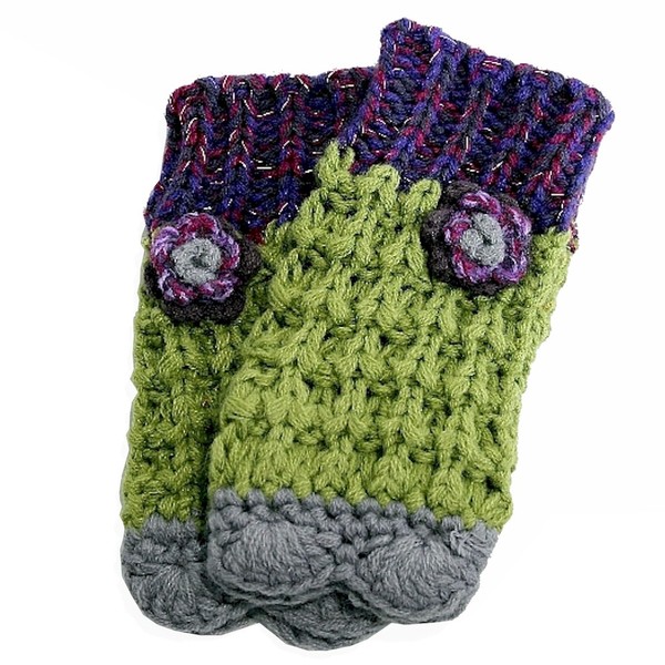  Scala Pronto Women's Rosette Fingerless Gloves 