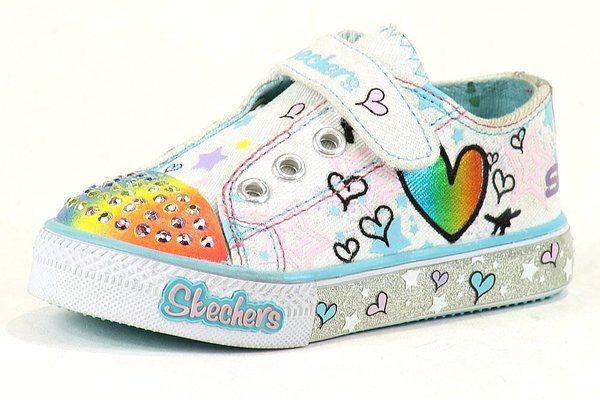  Skechers Girl's Toddler Twinkle Toes Party Timez Light Up Sneaker Shoes 