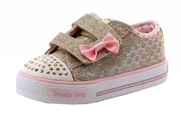  Skechers Toddler Girl's Twinkle Toes Sweet Steps Fashion Light Up Sneakers Shoes 