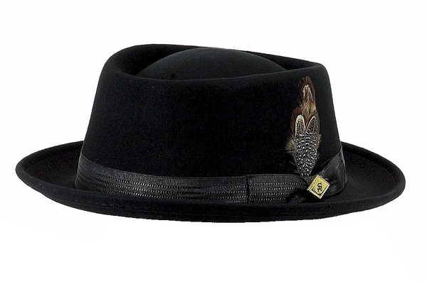  Stacy Adams Men's SAW625 Wool Felt Pork Pie Hat 