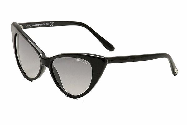  Tom Ford Women's Nikita TF173 TF/173 01B Black Cateye Sunglasses 53mm 