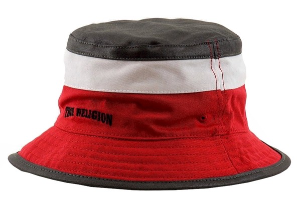  True Religion Men's Color Blocked Reversible Cotton Bucket Hat 