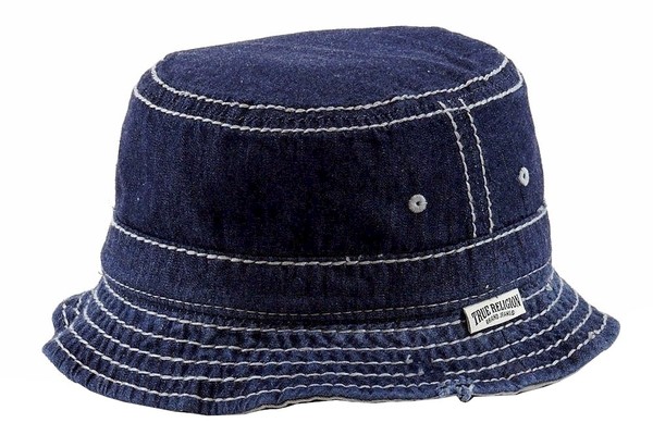  True Religion Men's Denim Reversible Bucket Hat 