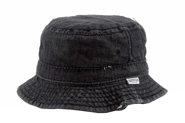  True Religion Men's Distressed Denim Reversible Bucket Hat 