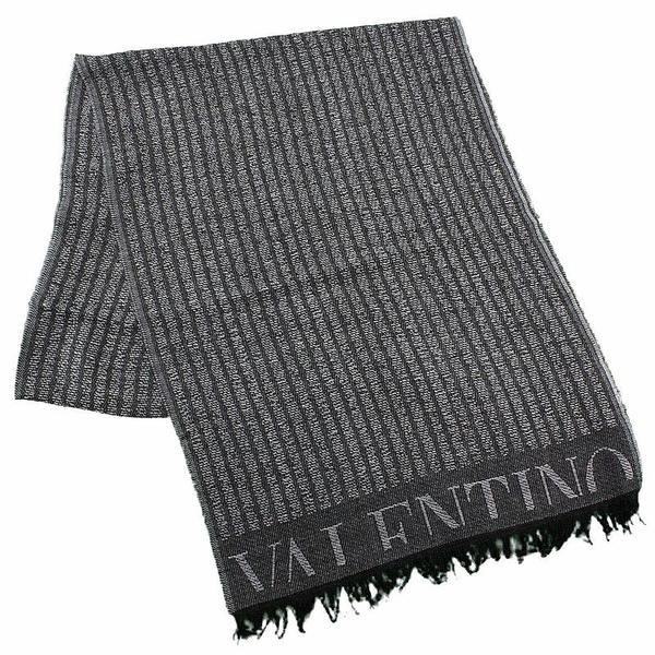  Valentino Men's Sciarpa Fringe Wool Winter Scarf 