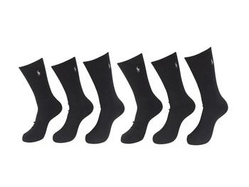Polo Ralph Lauren Men's 6-Pairs Crew Sport Socks Sz: 10-13 Fits Shoe 6-12.5