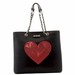 Love Moschino Women's Large Heart Fabric Tote Handbag