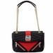 Love Moschino Women's Quilted & Zipper Double Chain Handle Satchel Handbag