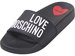 Love Moschino Women's Slides Sandal Embossed Logo Writing Shoes