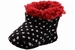 Skidders Infant Girl's Fashion Polka Plush Booties Slippers Shoes