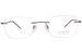 Charmant CH16700 Titanium Eyeglasses Men's Rimless Square Shape