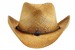 Henschel Men's Straw Hiker Unvented Straw Cowboy Hat