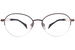 Line Art Duo XL2167 Titanium Eyeglasses Women's Semi Rim Round Shape