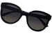 Gucci GG1315S 002 Sunglasses Women's Black/Grey Gradient Butterfly Shape 54mm