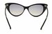 Tom Ford Women's Nikita TF173 TF/173 01B Black Cateye Sunglasses 53mm