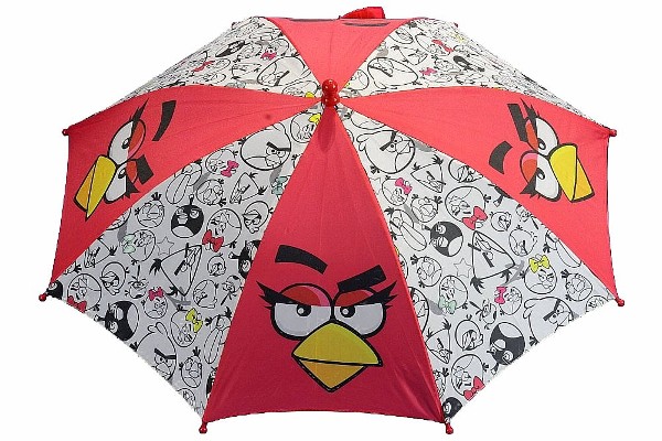  Angry Birds Girl's Lady Red Molded Handle Umbrella 