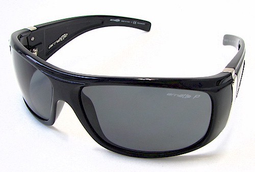  Arnette Wanted AN4122 AN/4122 41/81 Gloss Black Polarized Wrap Sunglasses 