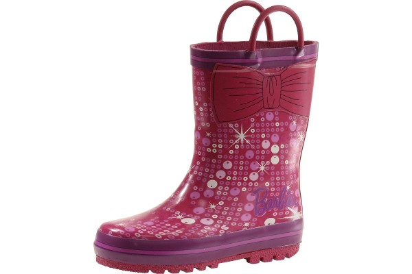  Barbie Girl's Fashion Rain Boots Pink/Purple Shoes 