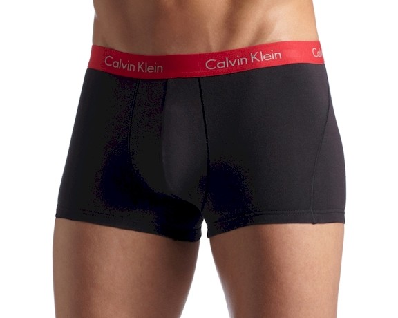  Calvin Klein Men's Pro Stretch Black With Red Band Trunk Brief 