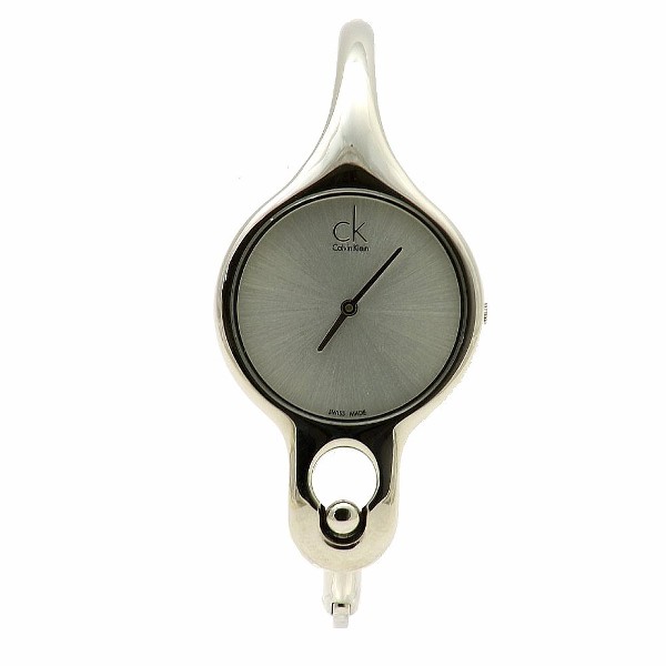  Calvin Klein Women's Air Bangle K1N22120 Silver Analog Watch 
