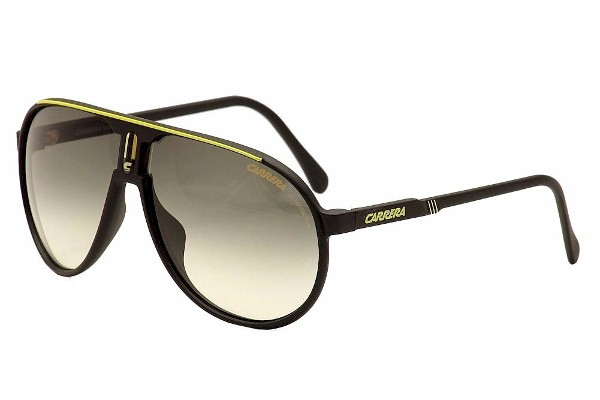  Carrera Champion/L CD3/YR Matte Black/Neon Yellow Fashion Pilot Sunglasses 62mm 