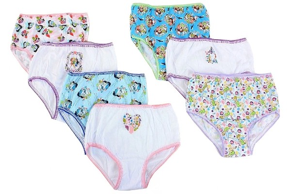  Disney Fairies Toddler Girl's 7-Pc Assorted Cotton Brief Underwear 